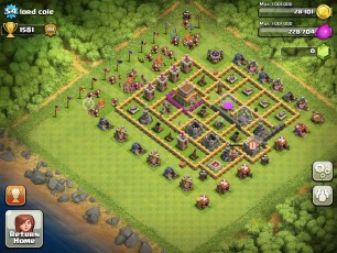 Clash of Clans Town Hall Level 8 Defensive Base