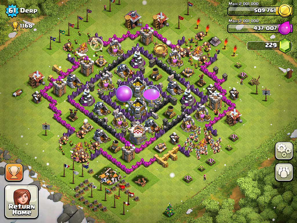 Clash of Clans Town Hall Level 8 Farming Base.