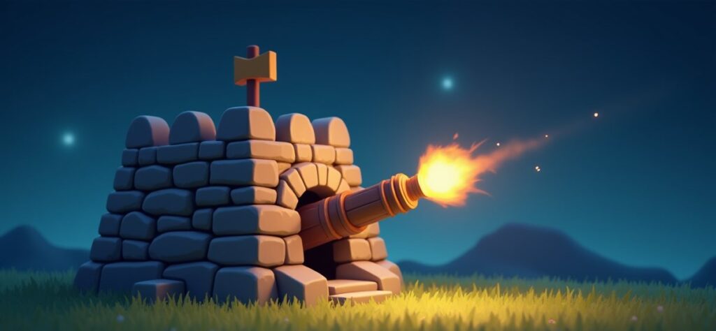 Clash of Clans Cannon – Builder Base illustration