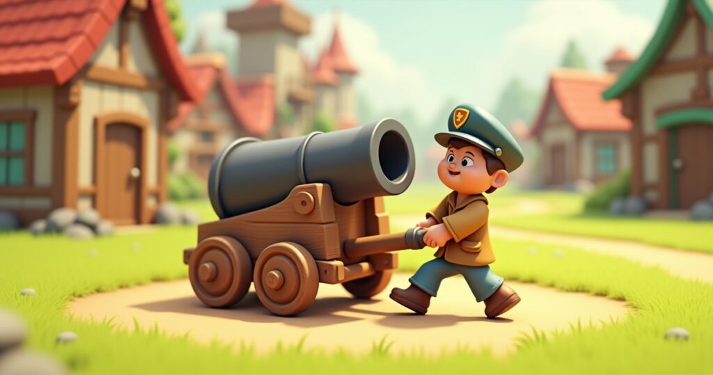 Clash of Clans Cannon Cart illustration