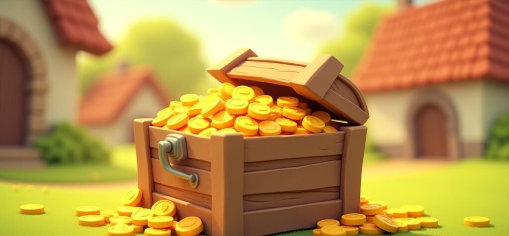 Gold Storage – Home Village illustration