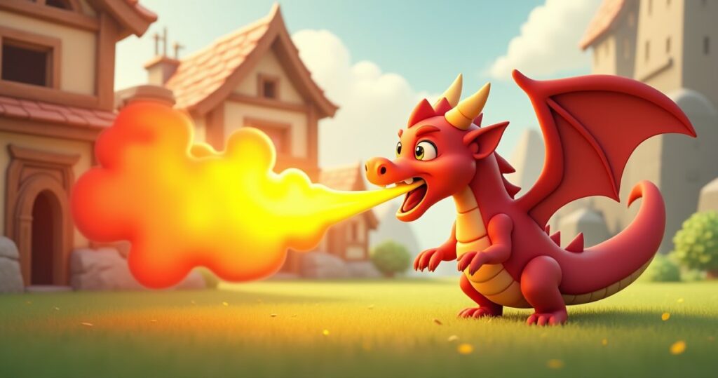 Clash of Clans Inferno Dragon illustration
