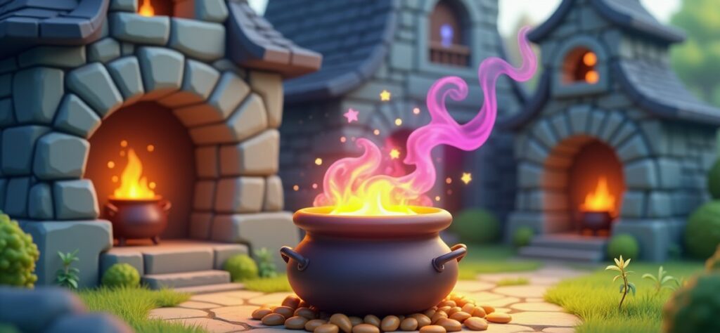 Clash of Clans Spell Factory illustration