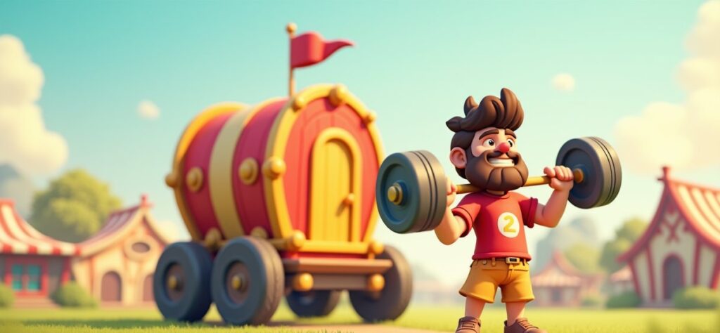 Clash of Clans Strongman's Caravan illustration