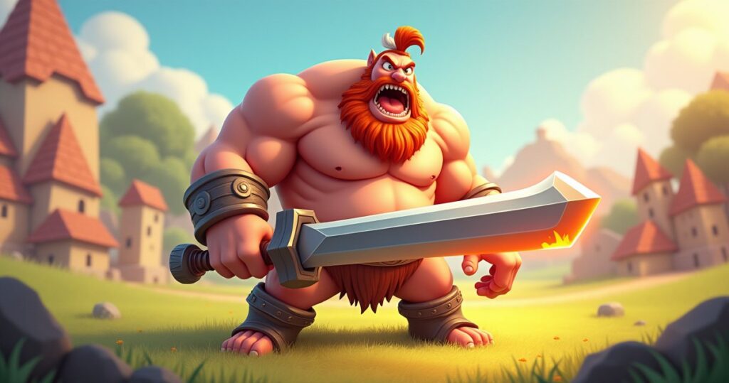 Clash of Clans Super Barbarian illustration